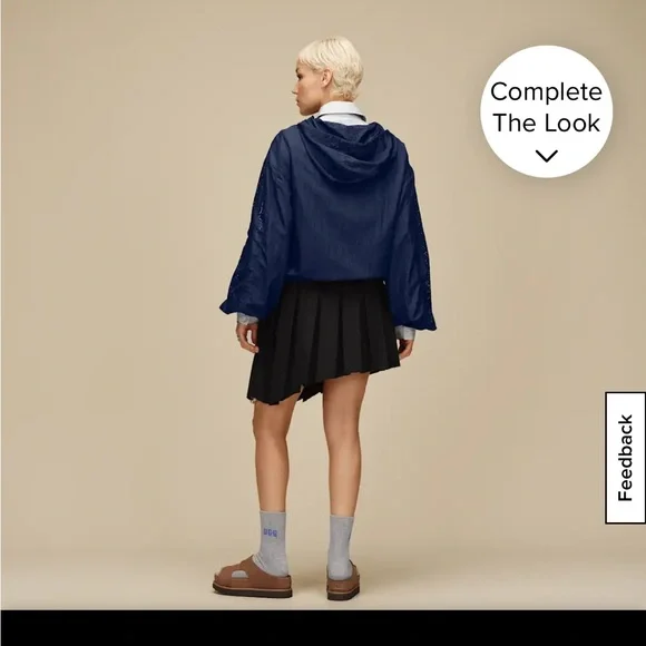 Authentic UGG Chiara Full-zip Hooded Jacket Women's S, Sophisticated Navy Blue! - Picture 11 of 13